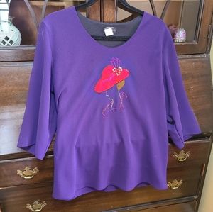 Beautiful Purple Red Hat Outfit 1X